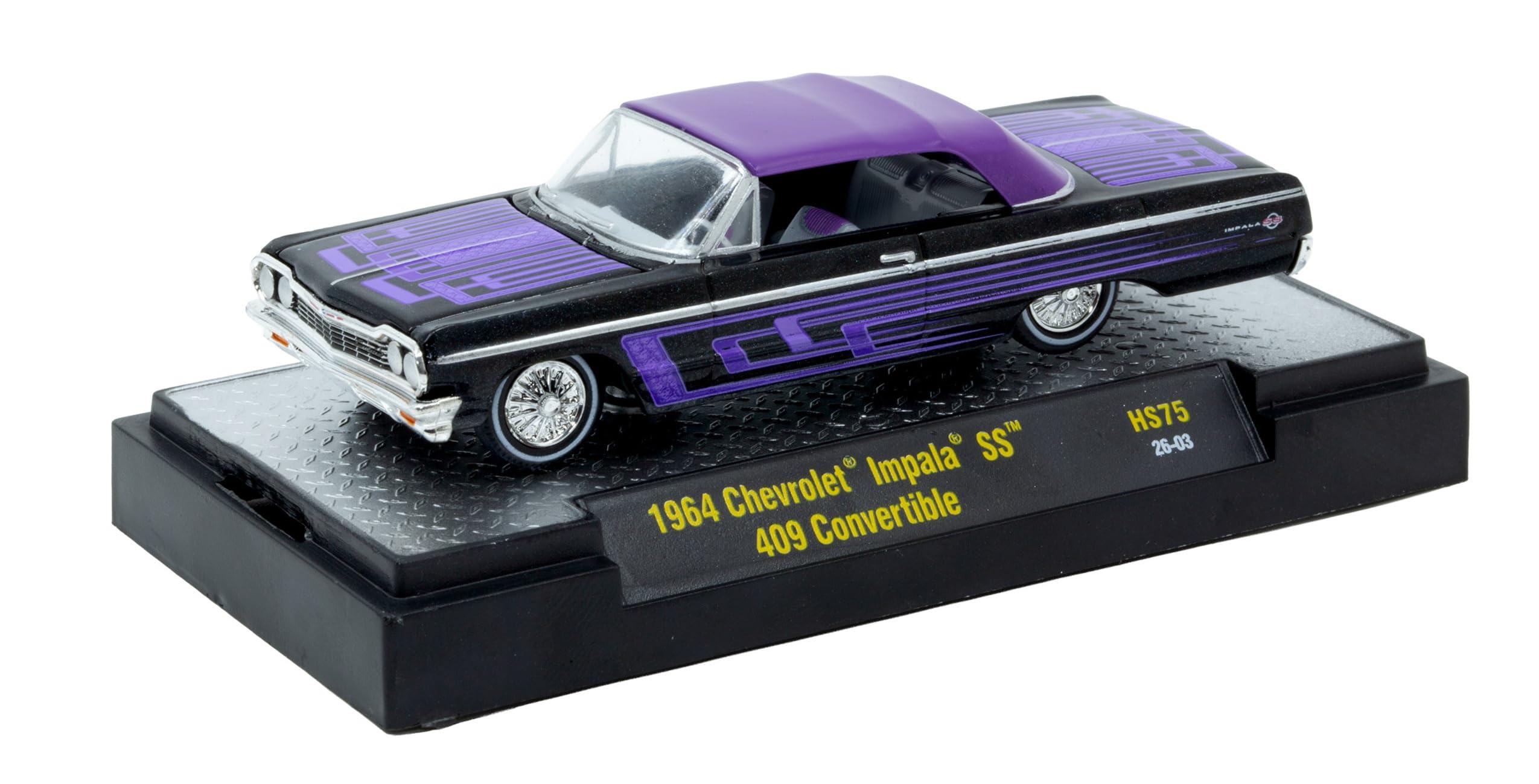 M2 Machines 1964 Impala SS 409 Convertible Black Purple HS75 Hobby